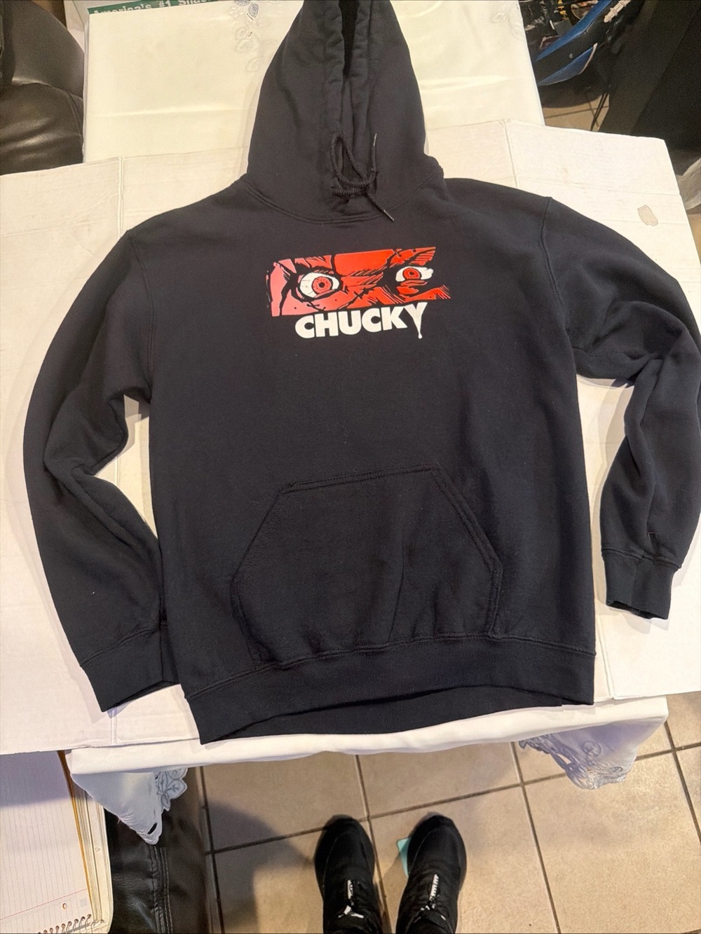 Chucky Crewneck Hoodie in Black